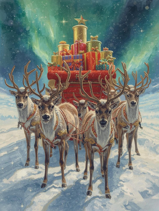 Paint by Number Magical Reindeer