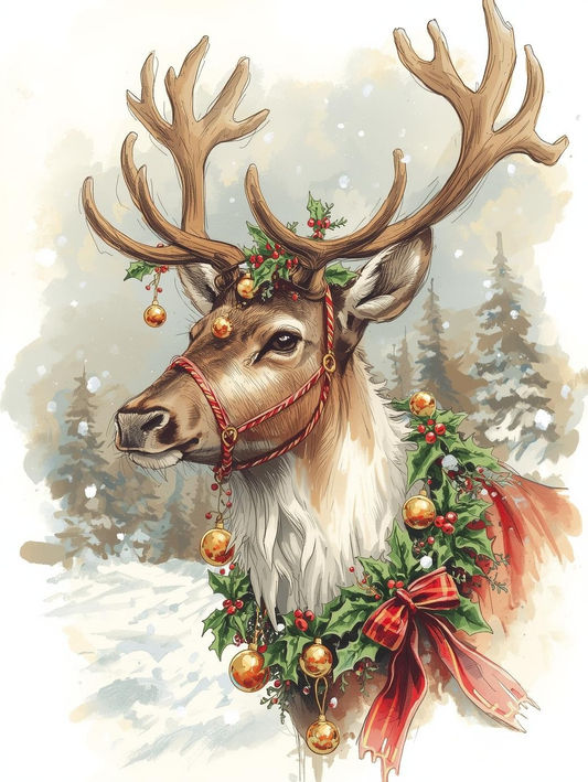 Paint by Number Northern Reindeer
