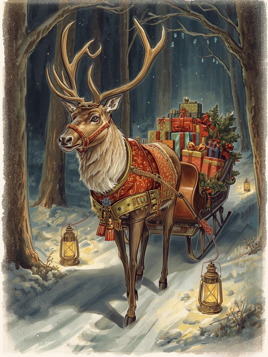 Paint by Number Holiday Hooves