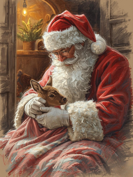 Paint by Number Santa’s Snowy Bundle of Joy