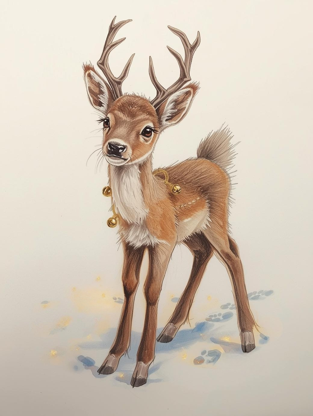 Paint by Number Winter’s Littlest Reindeer