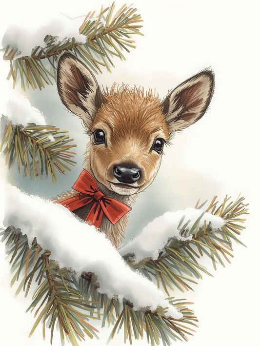 Paint by Number Fawn of the North – Holiday Wonder