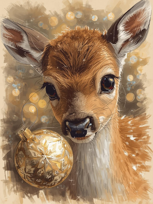 Paint by Number Tiny Reindeer in Toyland