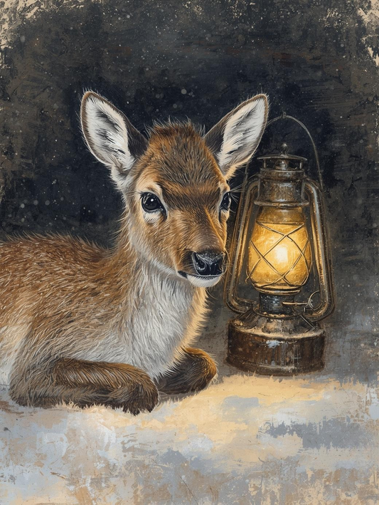 Paint by Number Snowy Snout – A Christmas Reindeer Tale
