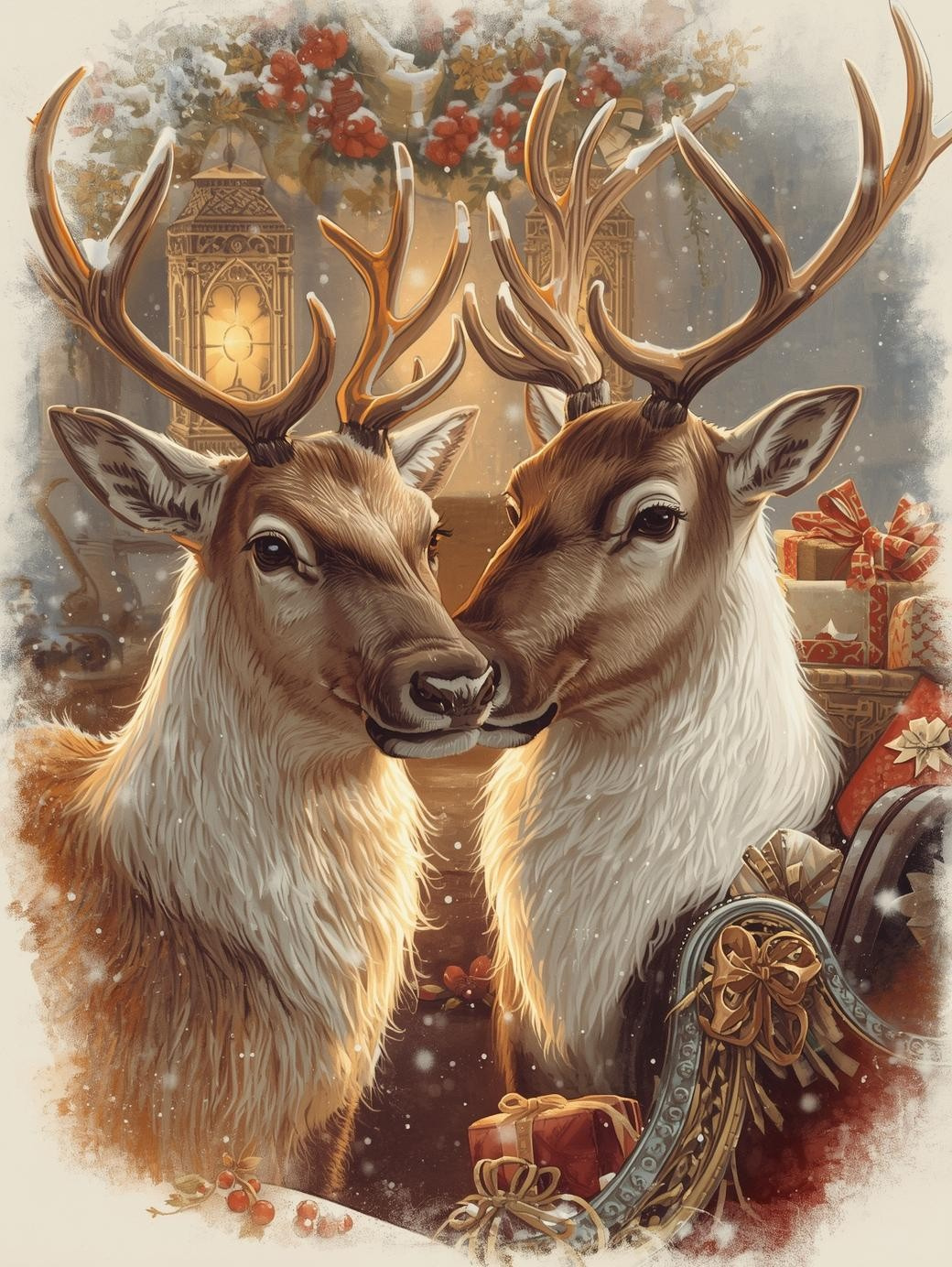 Paint by Number Reindeer Love