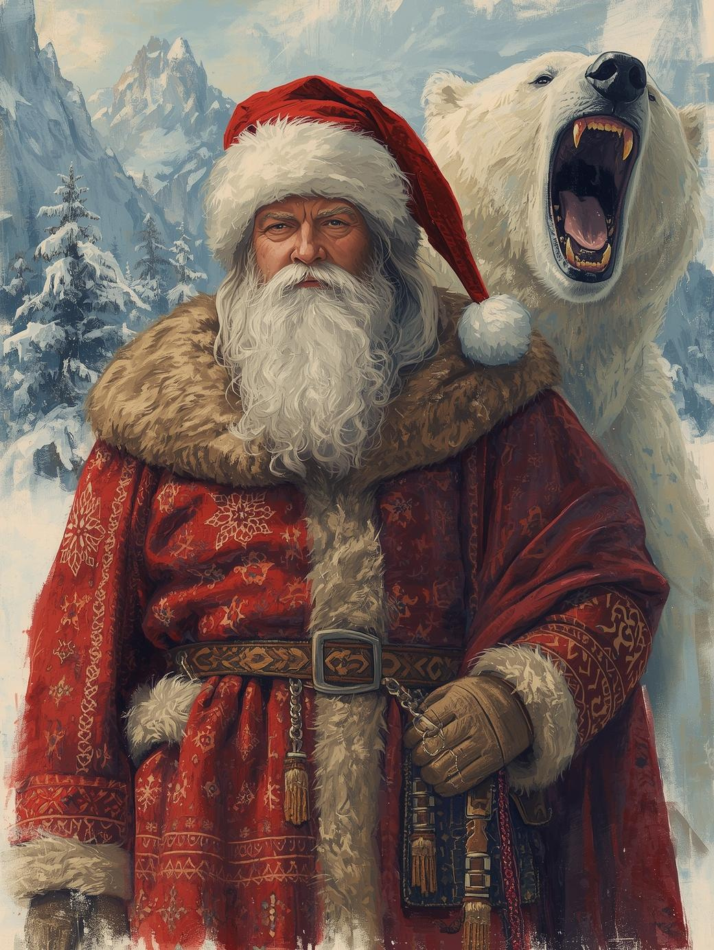 Paint by Number Santa and the Polar Guardian