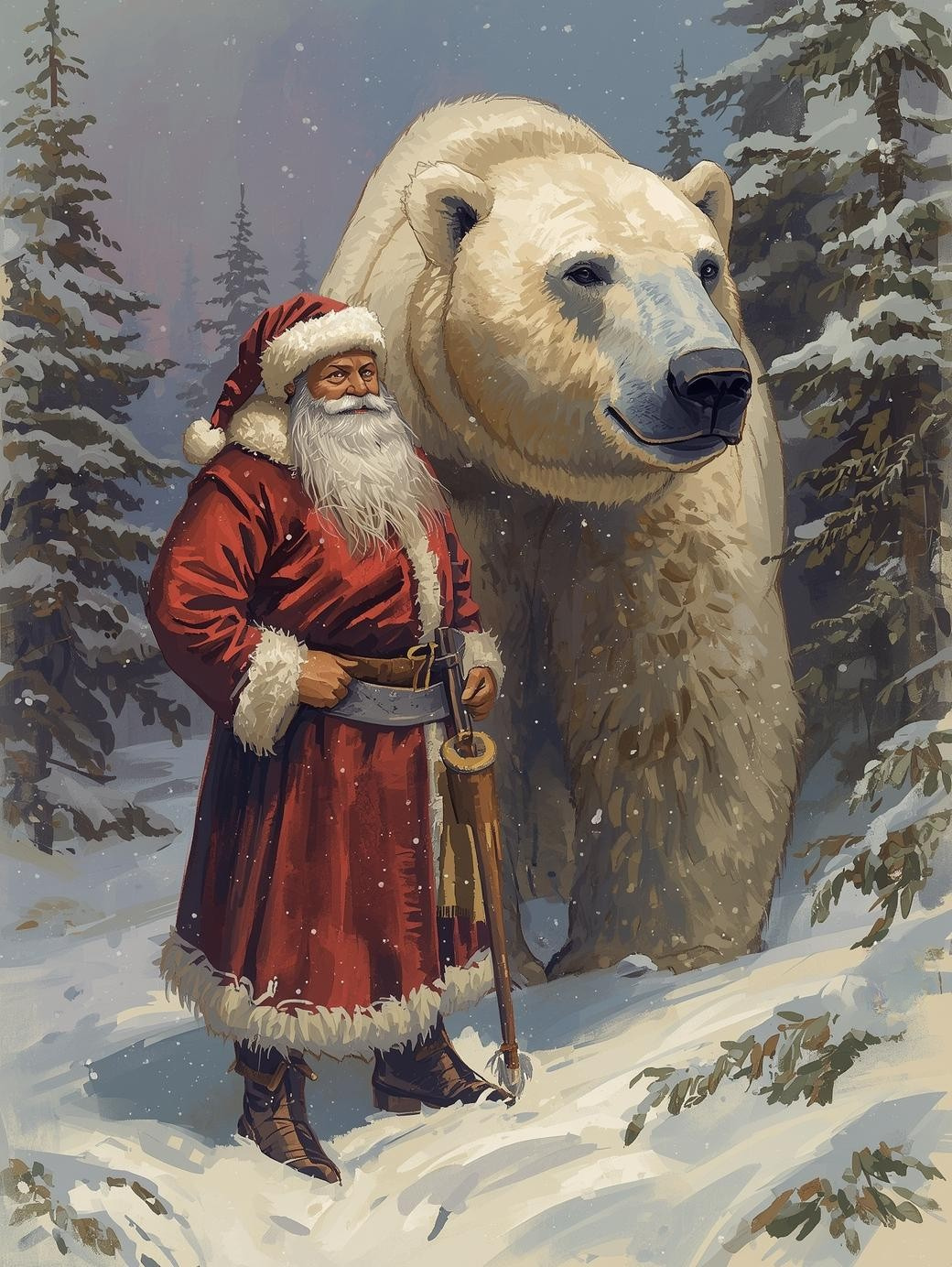 Paint by Number Santa and the Great White Guardian