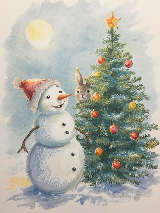 Paint by Number Jolly Snowman