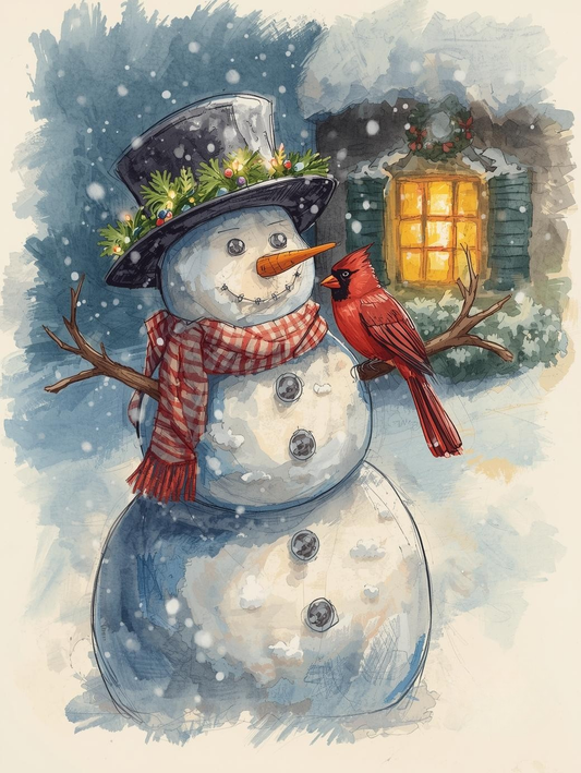 Paint by Number Kris Kringle Snowman