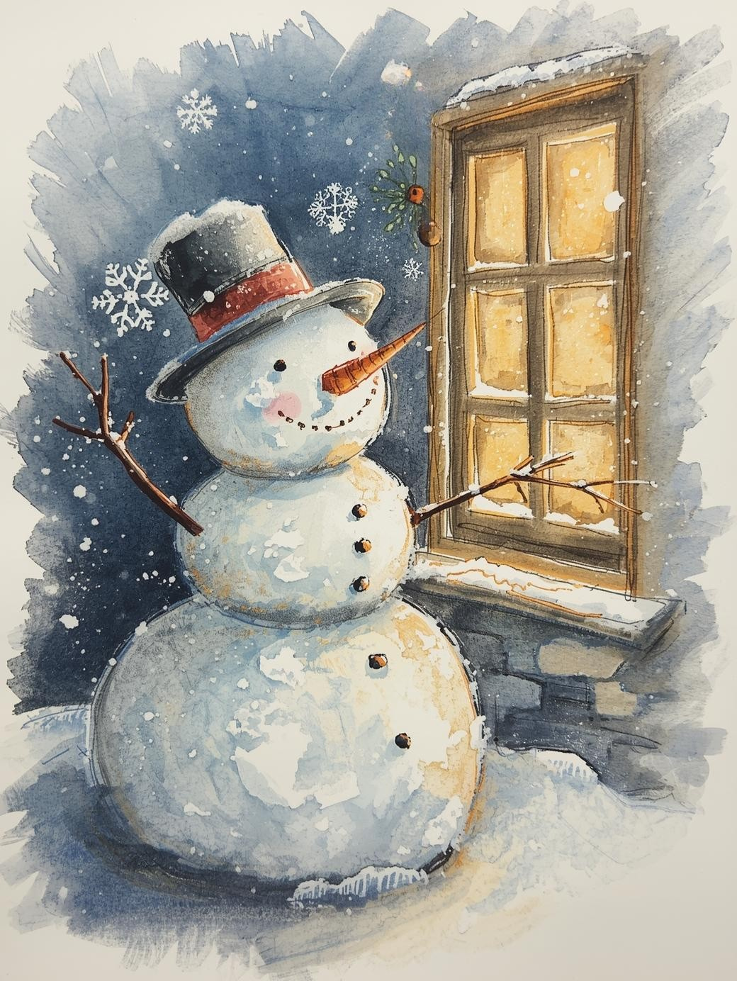 Paint by Number Northern Snowman