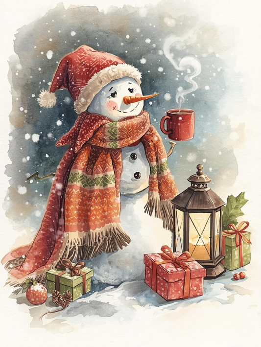 Paint by Number Twinkling Snowman