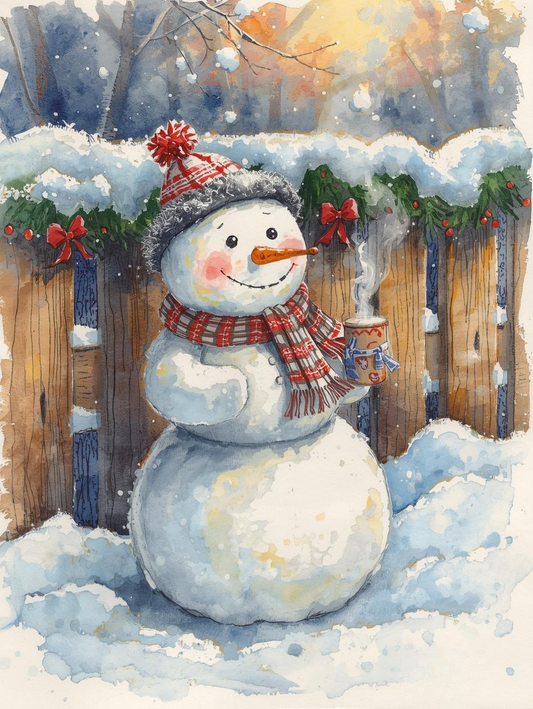 Paint by Number Blissful Snowman