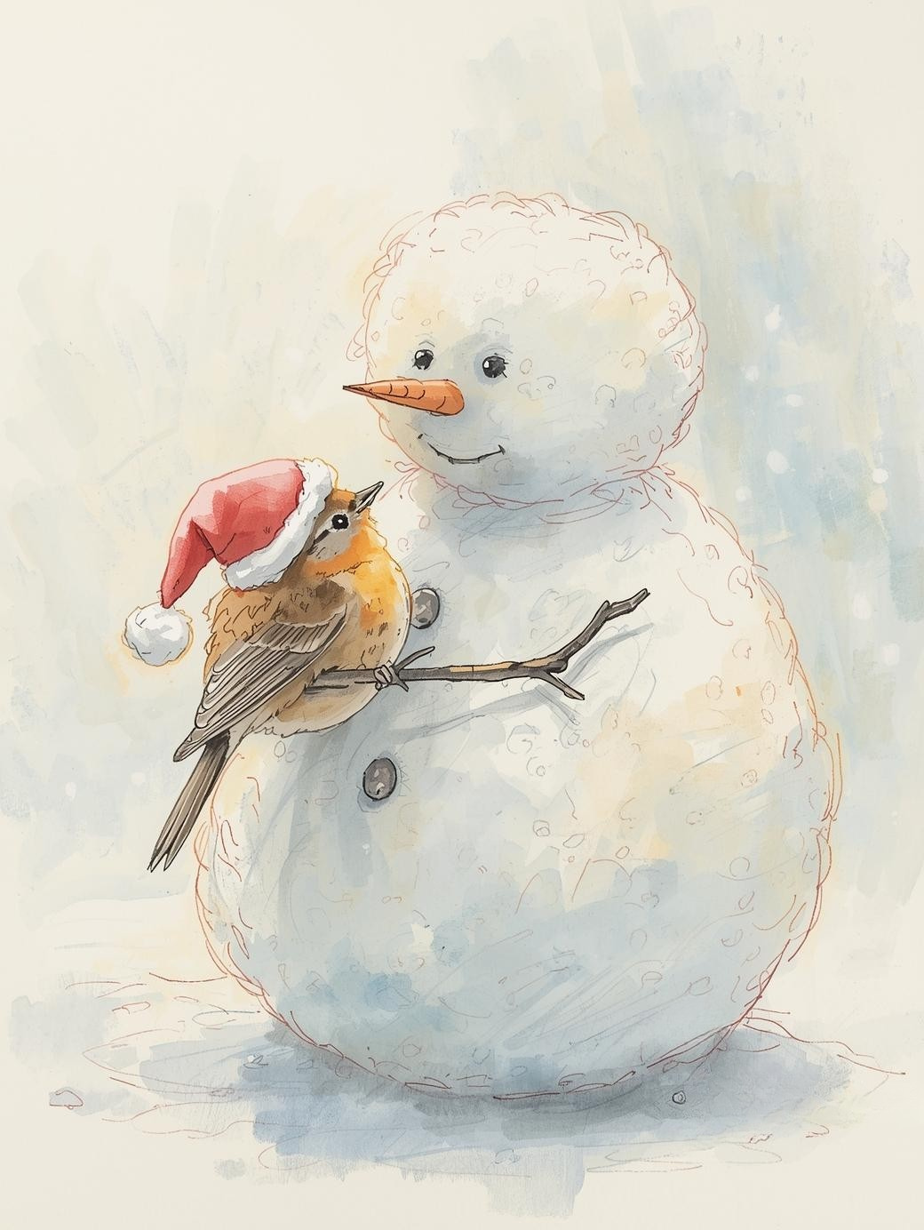 Paint by Number Gentle Snowman