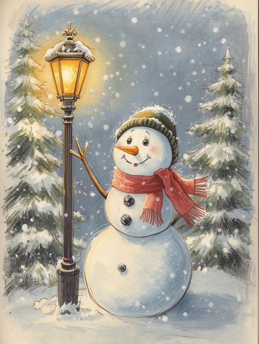 Paint by Number Joyful Snowman