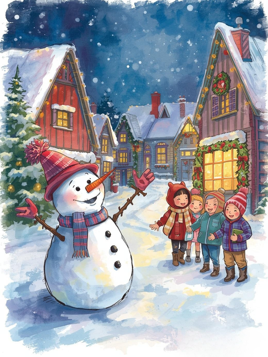 Paint by Number Merry Snowman