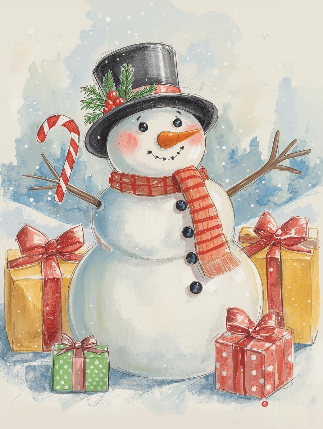 Paint by Number Noble Snowman