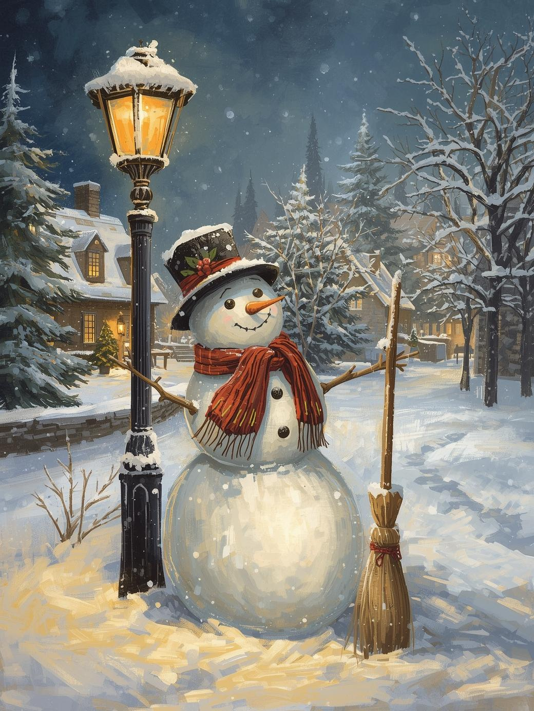 Paint by Number Delightful Snowman