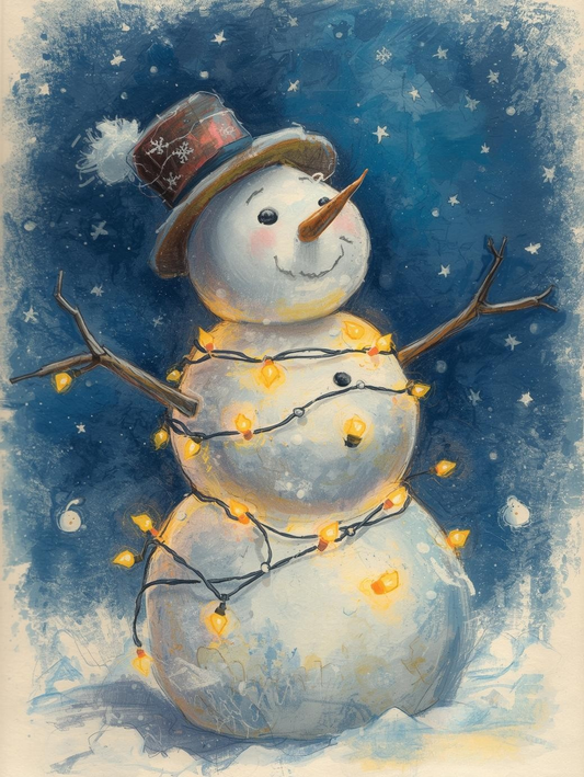 Paint by Number Frosted Snowman
