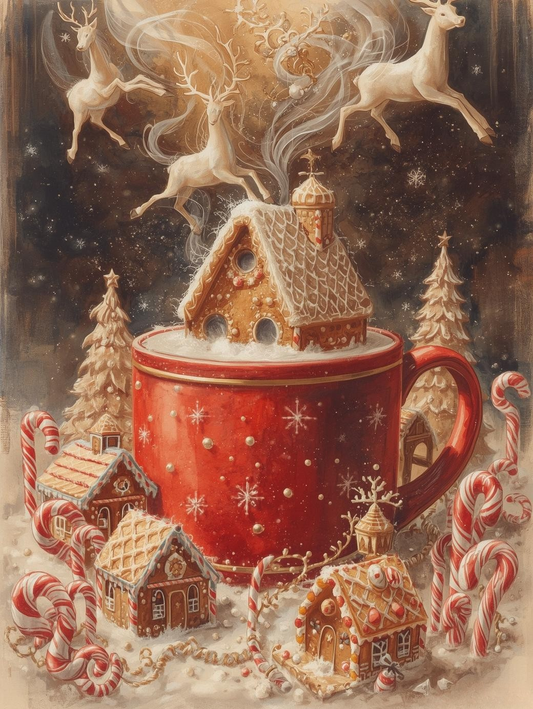 Paint by Number Cozy Christmas Cocoa Mug
