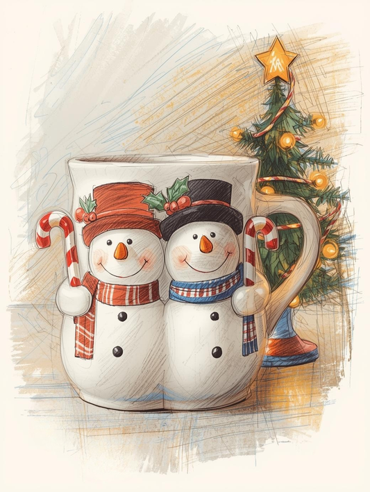 Paint by Number Evergreen Cheer Mug