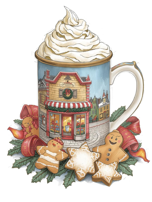 Paint by Number Gingerbread Dreams Mug