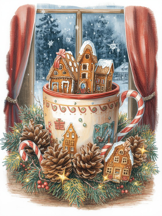 Paint by Number North Pole Nights Mug