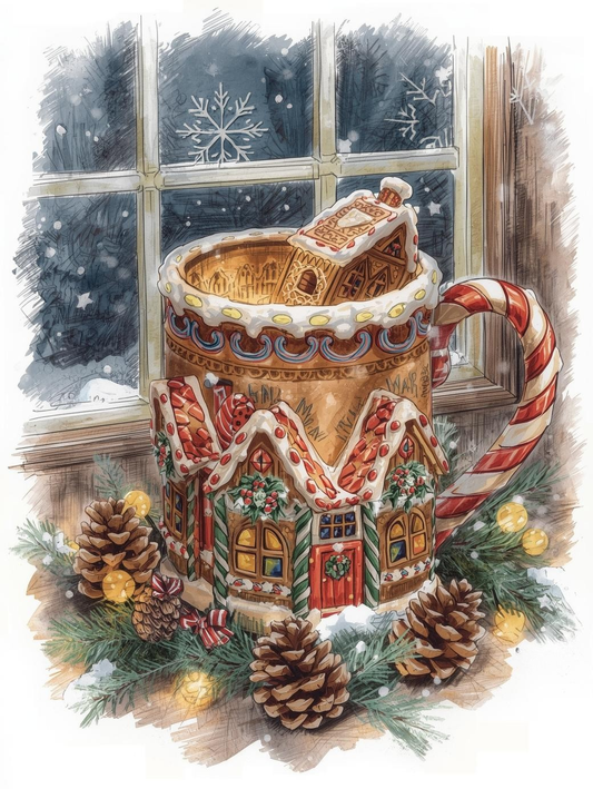 Paint by Number Snowy Wonderland Mug