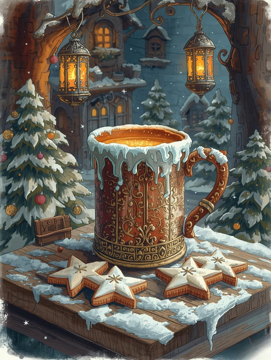 Paint by Number Winter Nights Mug