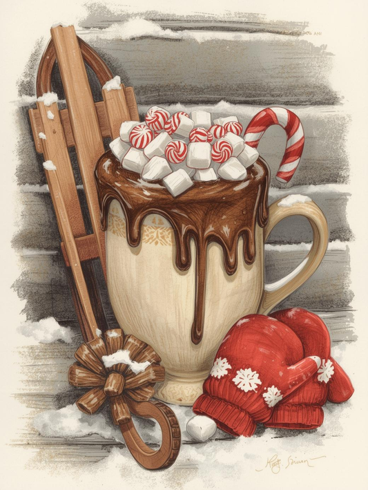 Paint by Number Christmas Morning Mug