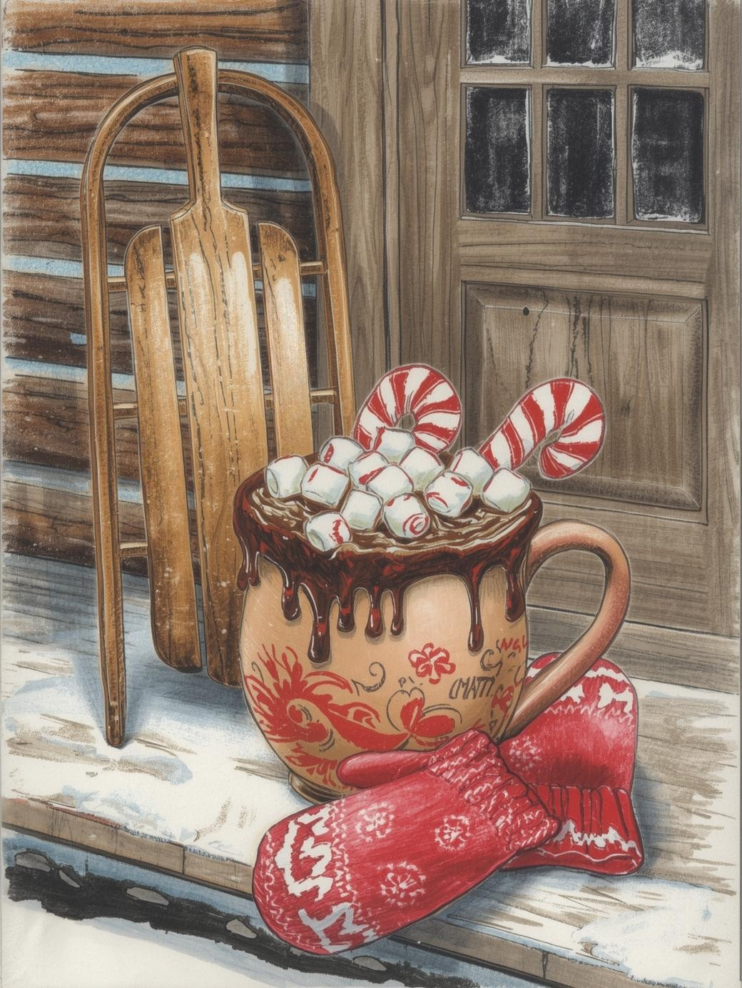 Paint by Number Festive Morning Mug