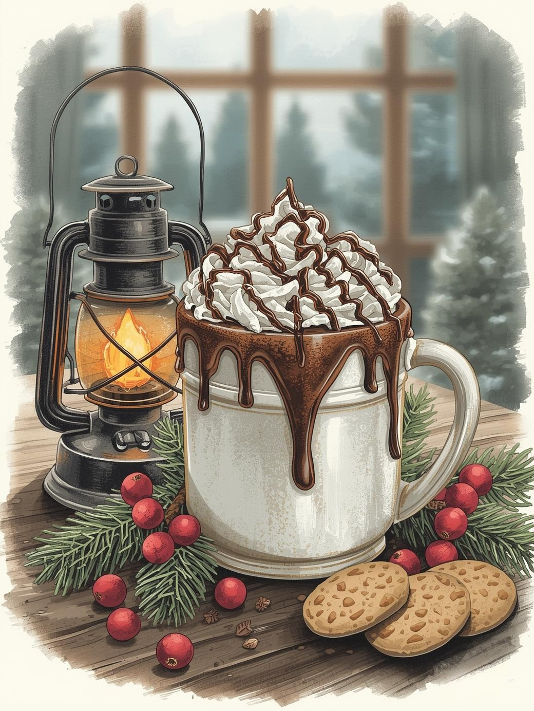 Paint by Number Jolly Holidays Mug