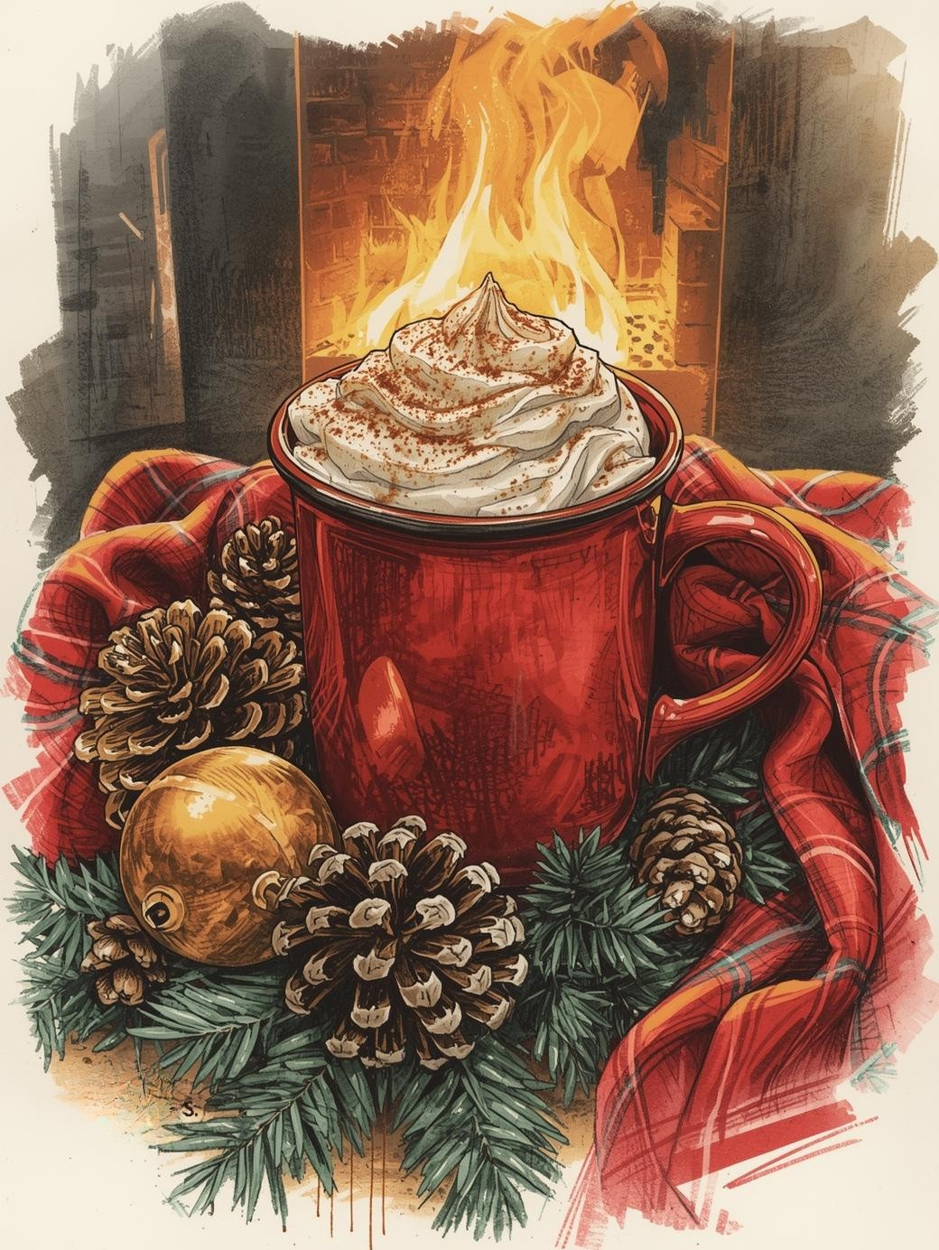 Paint by Number Christmas Spirit Mug