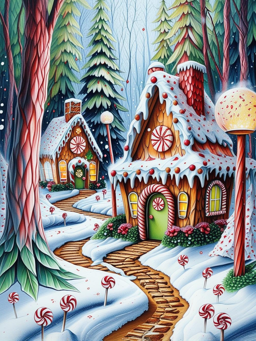 Paint by Number Yuletide Gingerbread House