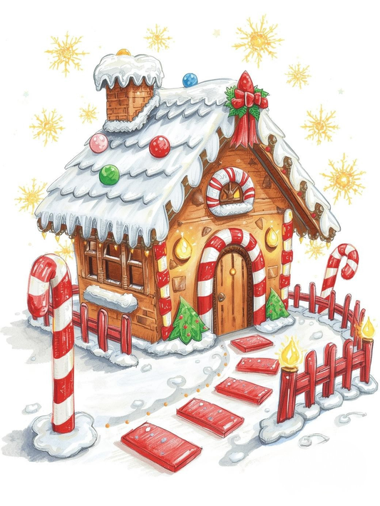 Paint by Number Nutmeg Gingerbread House