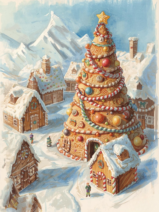Paint by Number Frostbite Gingerbread House