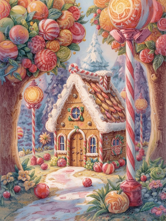 Paint by Number Fairy Glow Gingerbread House