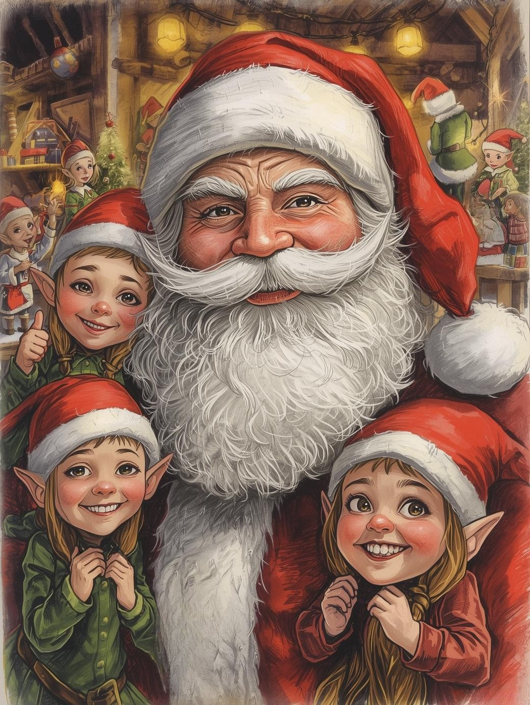 Paint by Number Holiday Cheer with Old Saint Nick