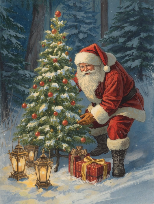 Paint by Number Enchanted Night with Saint Nick