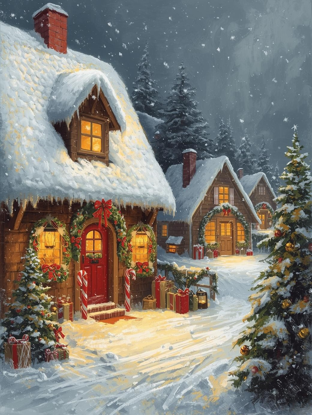 Paint by Number Little Christmas Village