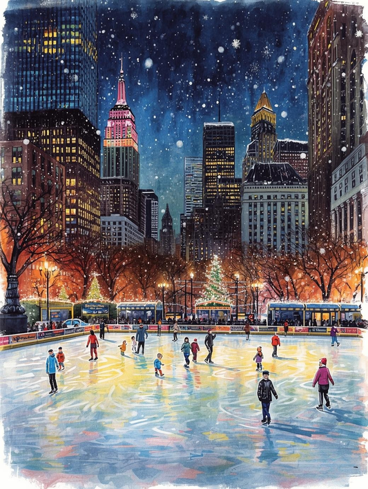 Paint by Number Holiday Magic on Ice