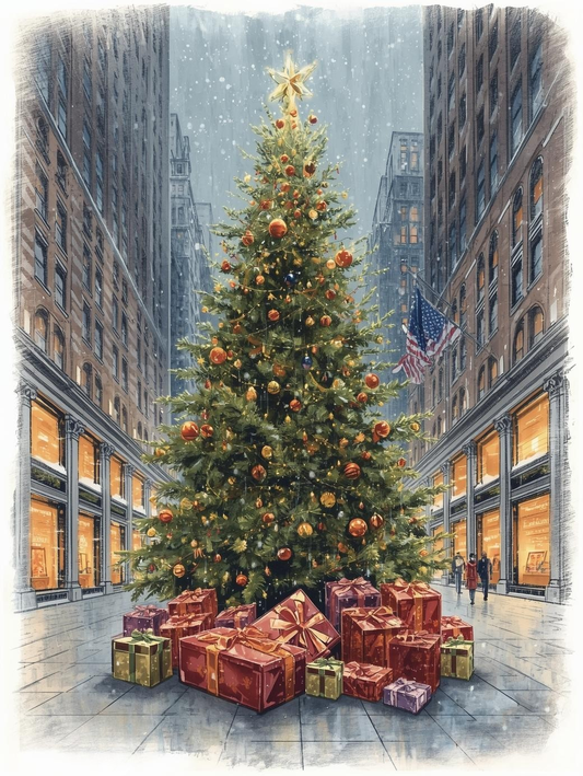 Paint by Number Heart of Christmas Square