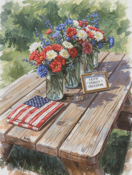 Paint By Number Stars, Stripes & Sunshine
