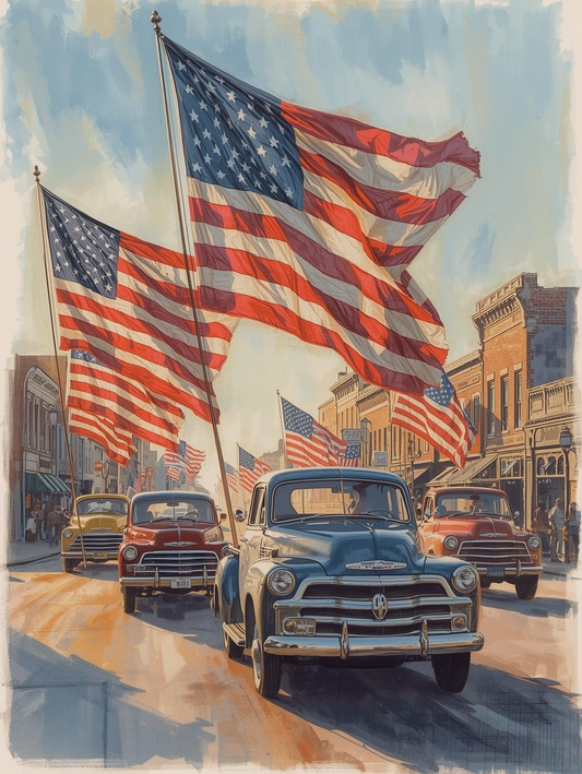 Paint By Number Red, White & True