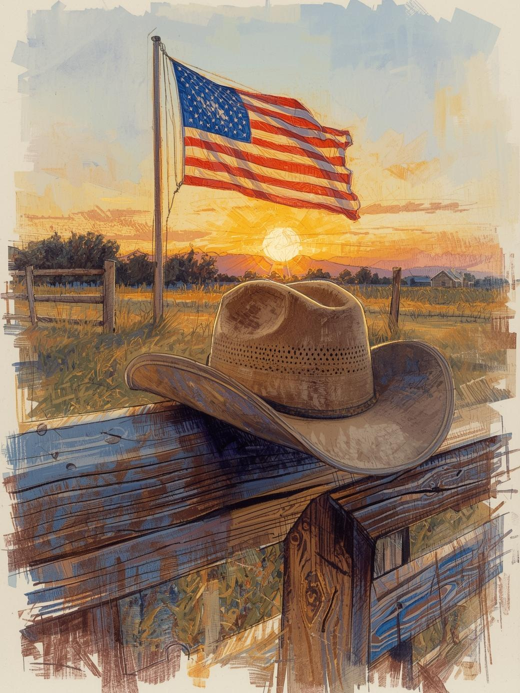 Paint By Number Spirit of the Flag