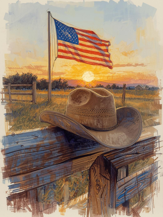 Paint By Number Spirit of the Flag