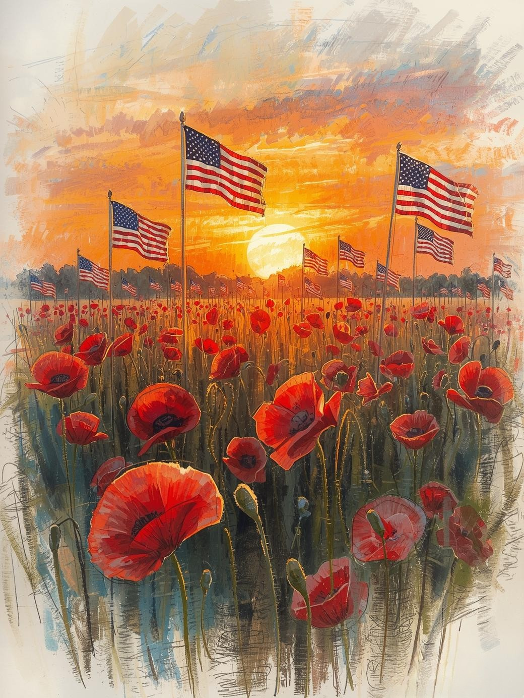 Paint By Number Flag of Our Fathers