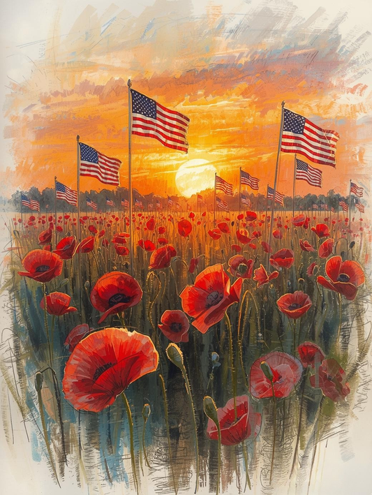 Paint By Number Flag of Our Fathers