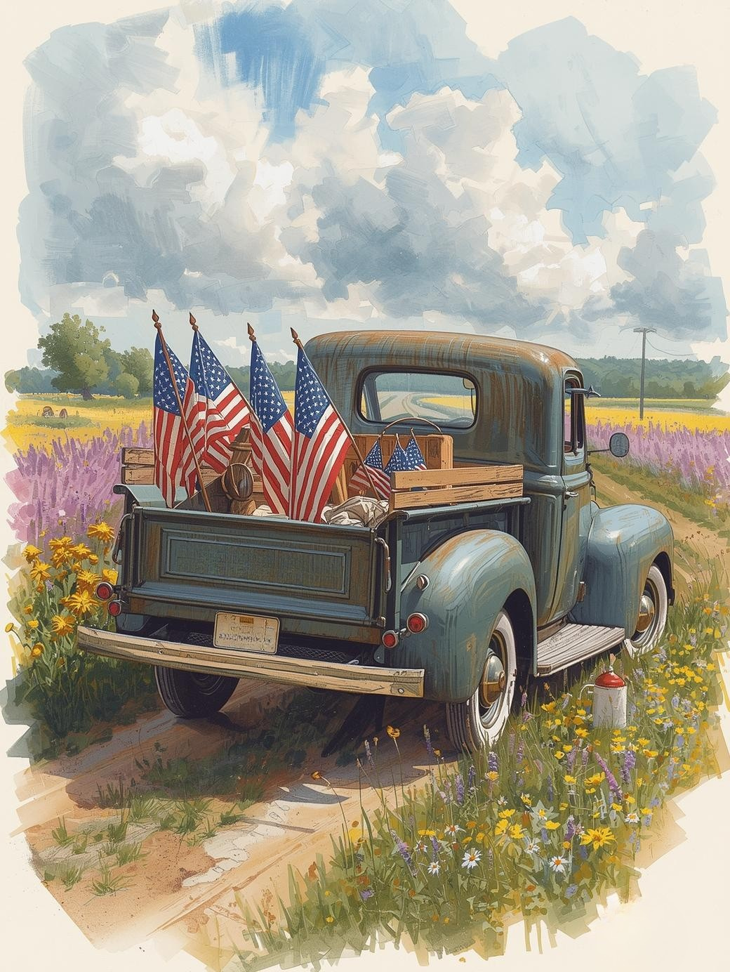 Paint By Number Country Roads and Freedom