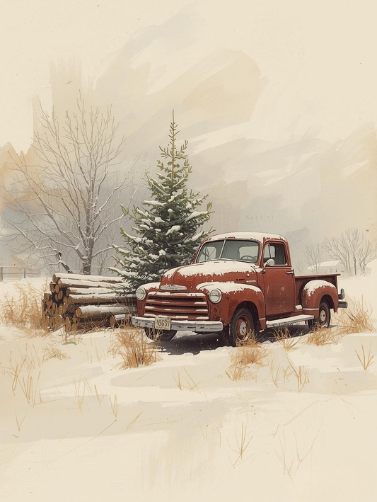 Paint by Number Magical Path Through the Christmas Tree Farm