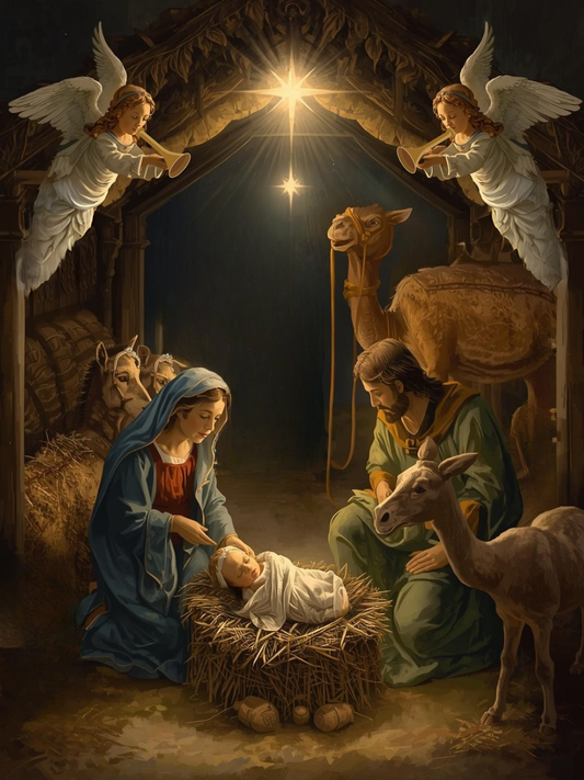 Holy Night Nativity Paint by Number Kit